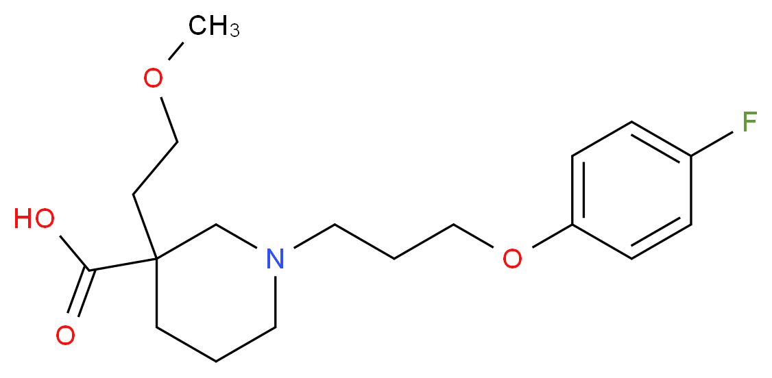 1-[3-(4-fluorophenoxy)propyl]-3-(2-methoxyethyl)-3-piperidinecarboxylic acid_分子结构_CAS_)