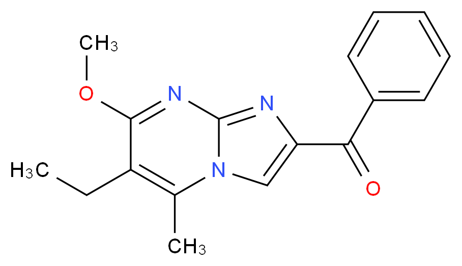 2-benzoyl-6-ethyl-7-methoxy-5-methylimidazo[1,2-a]pyrimidine_分子结构_CAS_90808-12-1