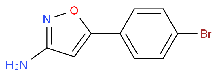 3-氨基-5-(4-溴苯基)异噁唑_分子结构_CAS_6525-98-0)