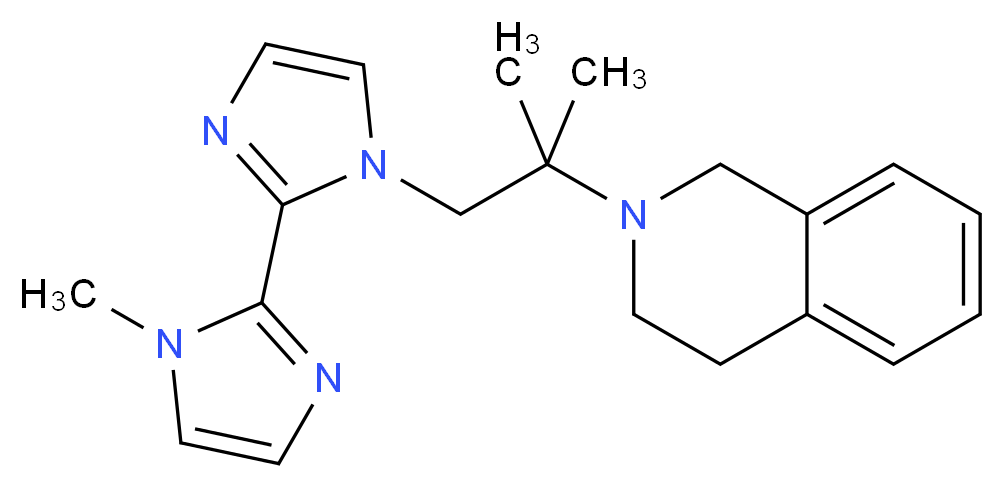 2-[1,1-dimethyl-2-(1'-methyl-1H,1'H-2,2'-biimidazol-1-yl)ethyl]-1,2,3,4-tetrahydroisoquinoline_分子结构_CAS_)