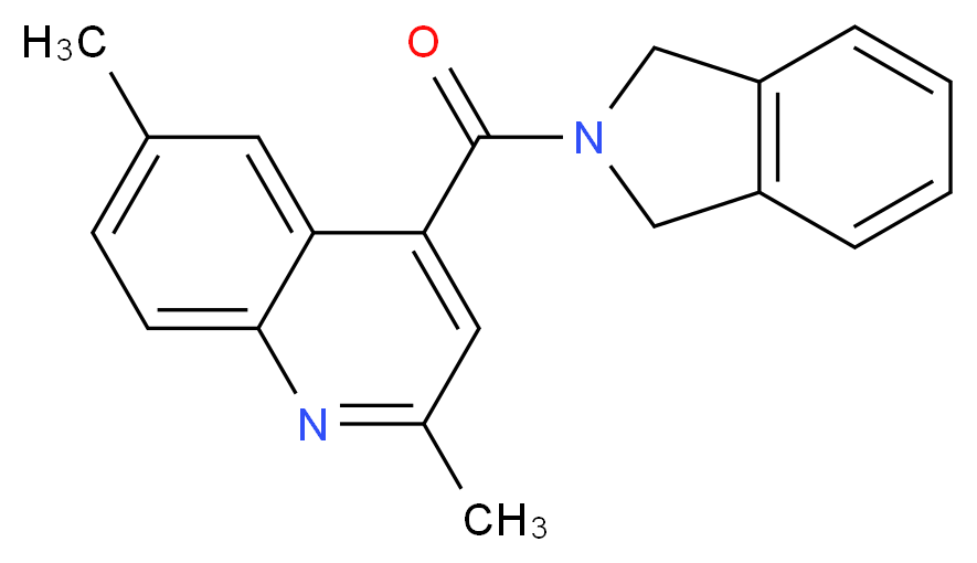 4-(1,3-dihydro-2H-isoindol-2-ylcarbonyl)-2,6-dimethylquinoline_分子结构_CAS_)