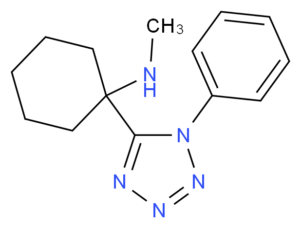 N-methyl-1-(1-phenyl-1H-tetrazol-5-yl)cyclohexanamine_分子结构_CAS_400746-92-1)