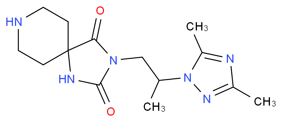 3-[2-(3,5-dimethyl-1H-1,2,4-triazol-1-yl)propyl]-1,3,8-triazaspiro[4.5]decane-2,4-dione_分子结构_CAS_)
