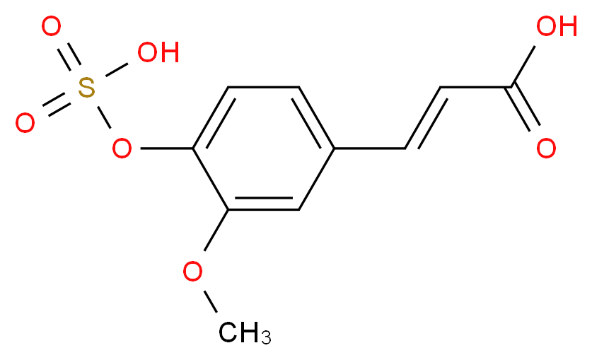 (2E)-3-[3-methoxy-4-(sulfooxy)phenyl]prop-2-enoic acid_分子结构_CAS_86321-29-1