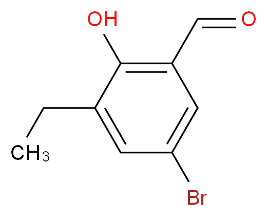 5-bromo-3-ethyl-2-hydroxybenzaldehyde_分子结构_CAS_57704-12-8