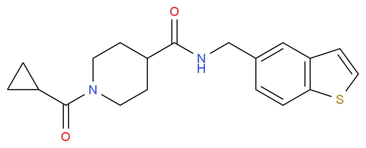 N-(1-benzothien-5-ylmethyl)-1-(cyclopropylcarbonyl)-4-piperidinecarboxamide_分子结构_CAS_)