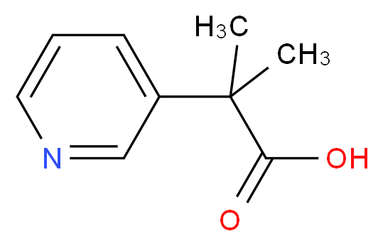 2-Methyl-2-(3-pyridinyl)propanoic acid_分子结构_CAS_)