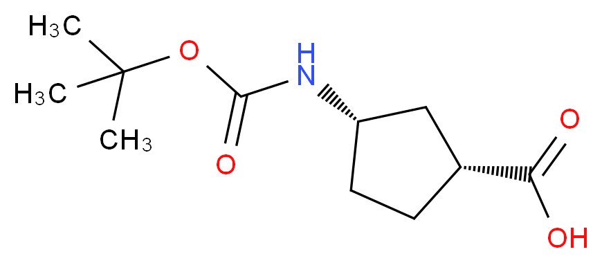 (1R,3S)-(-)-3-(Boc-氨基)环戊烷羧酸_分子结构_CAS_161660-94-2)