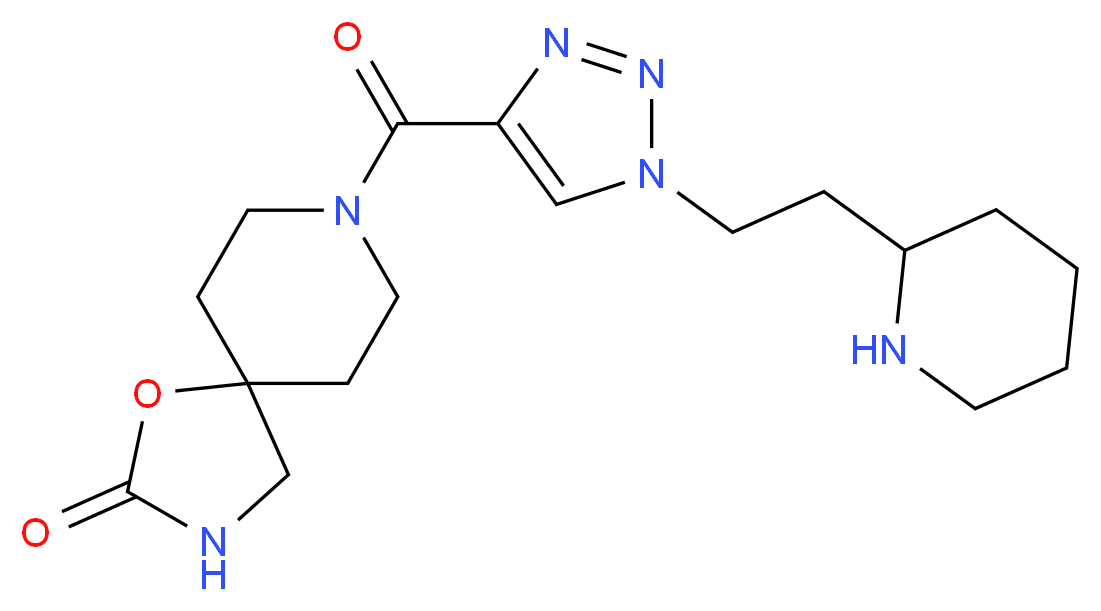 8-{[1-(2-piperidin-2-ylethyl)-1H-1,2,3-triazol-4-yl]carbonyl}-1-oxa-3,8-diazaspiro[4.5]decan-2-one_分子结构_CAS_)