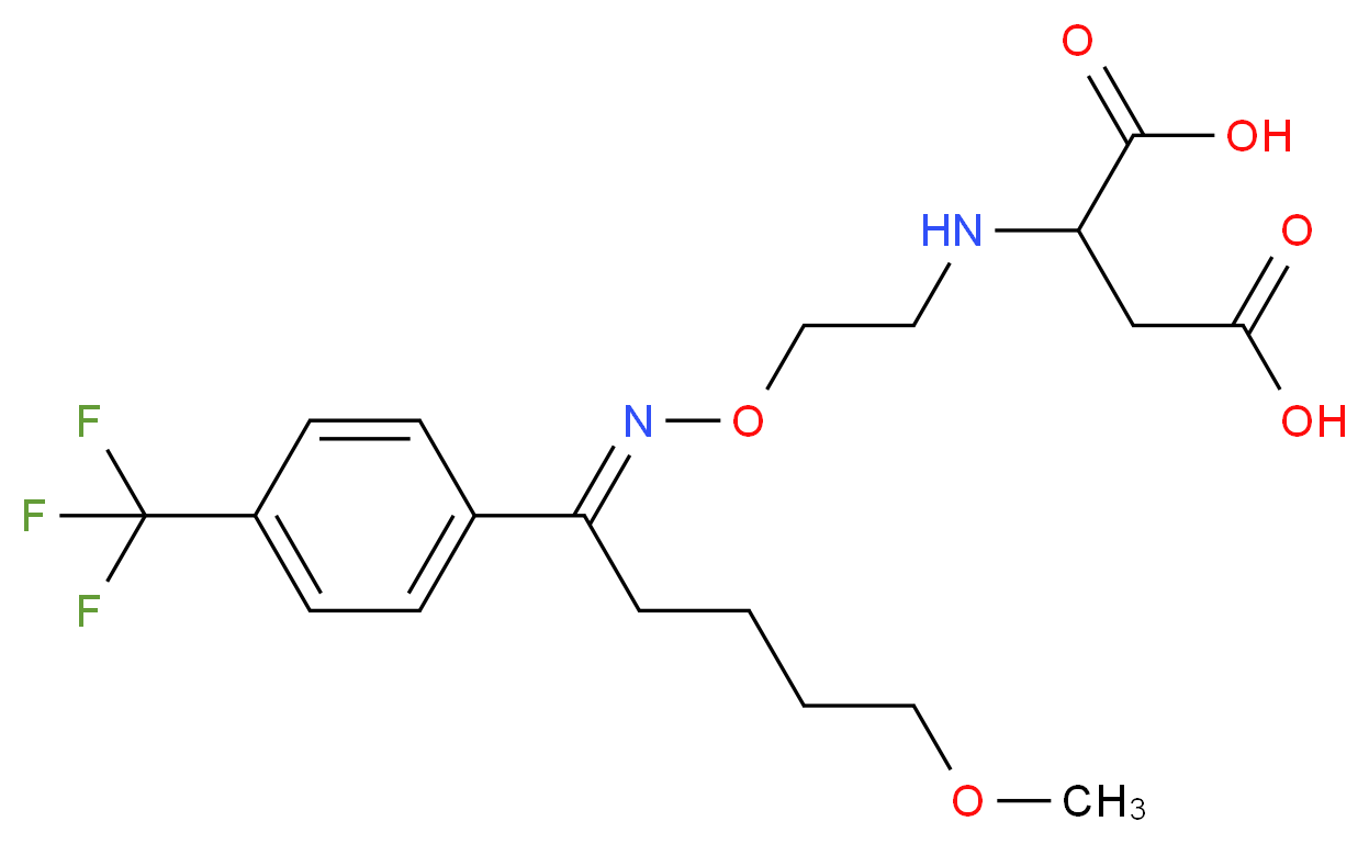 2-[(5E)-6-[4-(trifluoromethyl)phenyl]-4,11-dioxa-1,5-diazadodec-5-en-1-yl]butanedioic acid_分子结构_CAS_259526-43-7