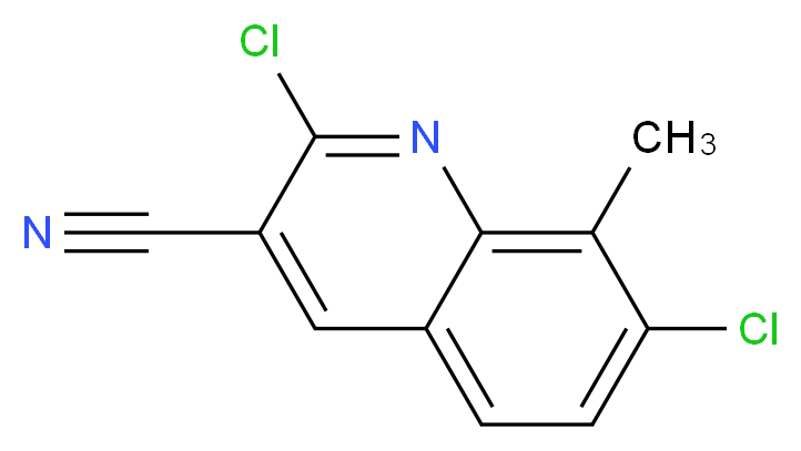 2,7-dichloro-8-methylquinoline-3-carbonitrile_分子结构_CAS_948291-65-4
