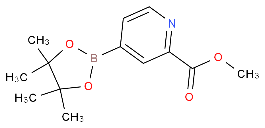 methyl 4-(4,4,5,5-tetramethyl-1,3,2-dioxaborolan-2-yl)-2-pyridinecarboxylate_分子结构_CAS_957062-72-5)