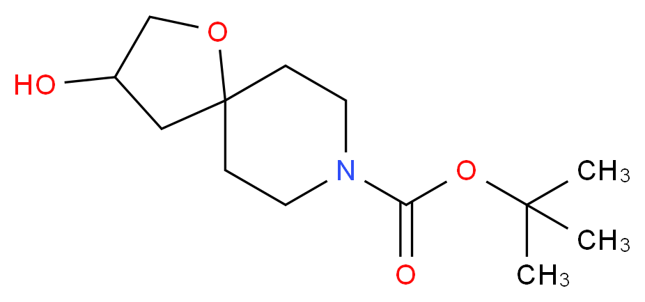 tert-butyl 3-hydroxy-1-oxa-8-azaspiro[4.5]decane-8-carboxylate_分子结构_CAS_240401-09-6)