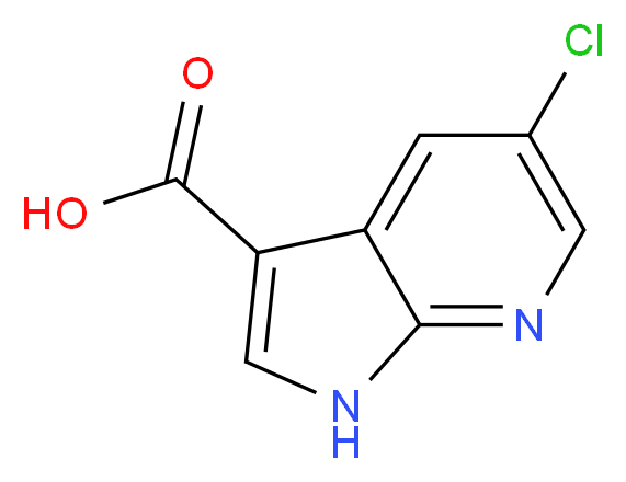 5-Chloro-1H-pyrrolo[2,3-b]pyridine-3-carboxylic acid_分子结构_CAS_)