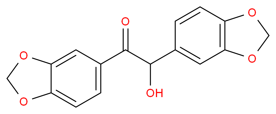 1,2-bis(2H-1,3-benzodioxol-5-yl)-2-hydroxyethan-1-one_分子结构_CAS_4720-82-5