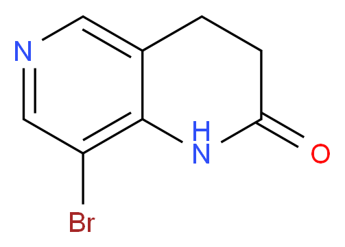 8-bromo-1,2,3,4-tetrahydro-1,6-naphthyridin-2-one_分子结构_CAS_885271-02-3