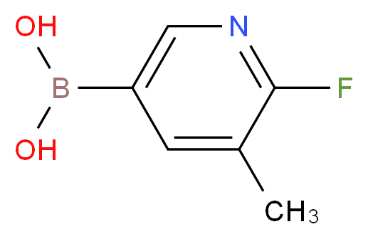 2-Fluoro-3-methylpyridine-5-boronic acid_分子结构_CAS_904326-92-7)