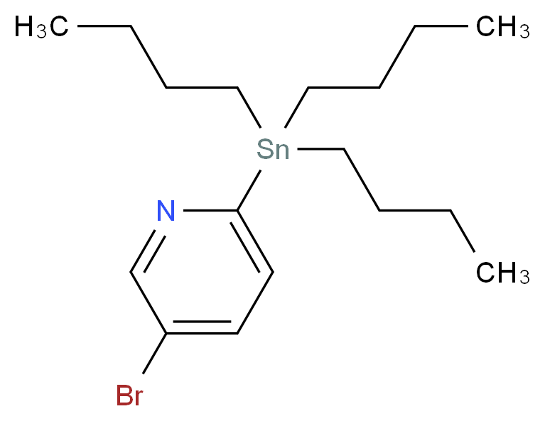 5-溴-2-(三丁基甲锡烷基)吡啶_分子结构_CAS_611168-46-8)