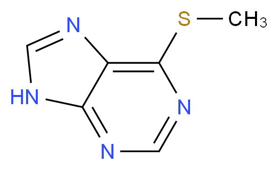 6-(甲硫基)嘌呤_分子结构_CAS_50-66-8)