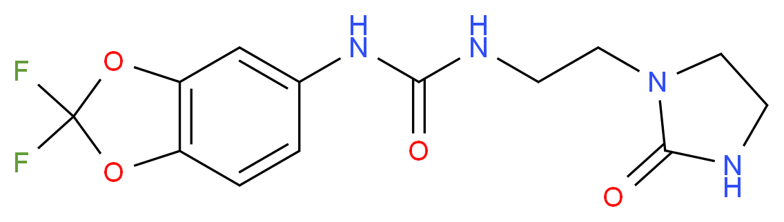N-(2,2-difluoro-1,3-benzodioxol-5-yl)-N'-[2-(2-oxoimidazolidin-1-yl)ethyl]urea_分子结构_CAS_)