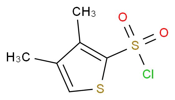 3,4-dimethylthiophene-2-sulfonyl chloride_分子结构_CAS_1227608-07-2