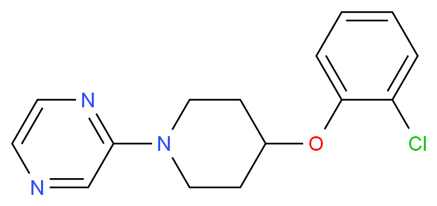 2-[4-(2-chlorophenoxy)-1-piperidinyl]pyrazine_分子结构_CAS_)