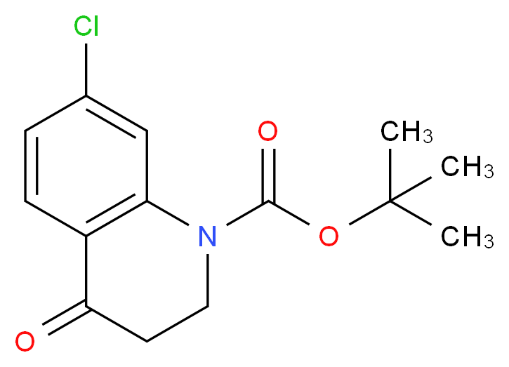 tert-butyl 7-chloro-4-oxo-1,2,3,4-tetrahydroquinoline-1-carboxylate_分子结构_CAS_81892-54-8