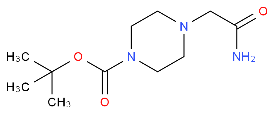 tert-butyl 4-(carbamoylmethyl)piperazine-1-carboxylate_分子结构_CAS_77278-70-7