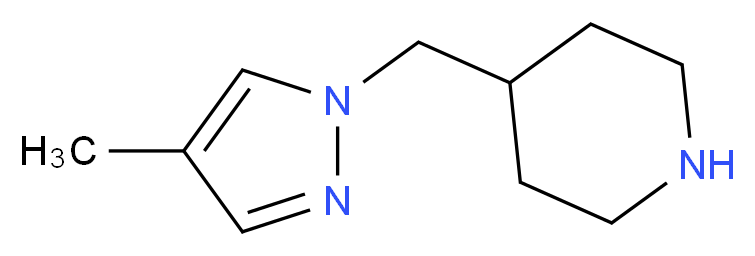 4-[(4-methyl-1H-pyrazol-1-yl)methyl]piperidine_分子结构_CAS_1211465-56-3)