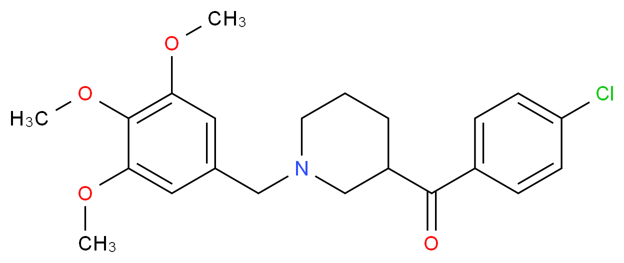 (4-chlorophenyl)[1-(3,4,5-trimethoxybenzyl)-3-piperidinyl]methanone_分子结构_CAS_)
