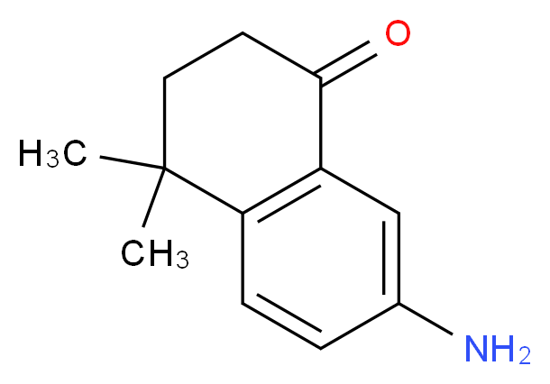 7-amino-4,4-dimethyl-1,2,3,4-tetrahydronaphthalen-1-one_分子结构_CAS_166977-93-1