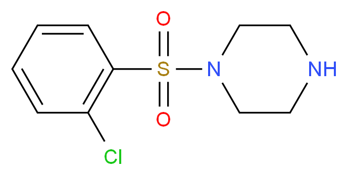 1-[(2-Chlorophenyl)sulphonyl]piperazine_分子结构_CAS_)