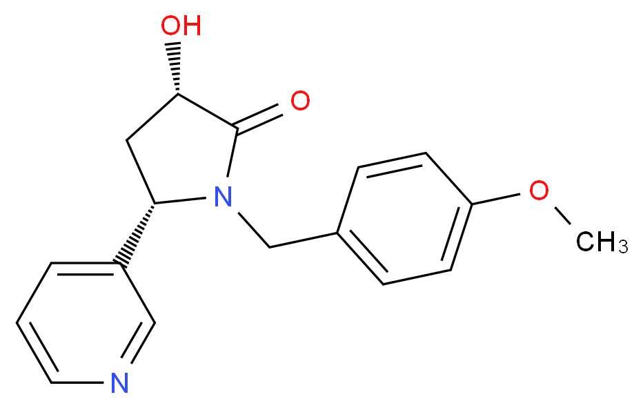 cis-1-(4-Methoxybenzyl)-3-hydroxy-5-(3-pyridyl)-2-pyrrolidinone_分子结构_CAS_359436-86-5)