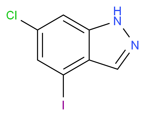 6-chloro-4-iodo-1H-indazole_分子结构_CAS_885519-56-2