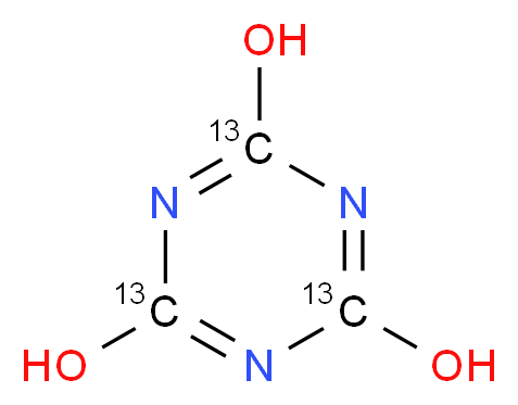 Cyanuric Acid-13C3_分子结构_CAS_201996-37-4)