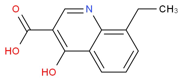 8-ETHYL-4-HYDROXYQUINOLINE-3-CARBOXYLIC ACID_分子结构_CAS_63136-16-3)