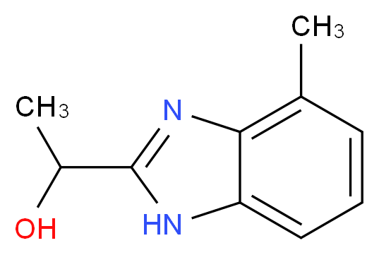 1-(4-methyl-1H-1,3-benzodiazol-2-yl)ethan-1-ol_分子结构_CAS_953857-84-6