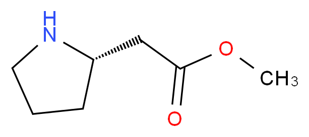 (S)-METHYL 2-(PYRROLIDIN-2-YL)ACETATE_分子结构_CAS_53912-83-7)