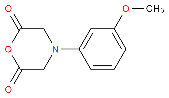 4-(3-Methoxyphenyl)morpholine-2,6-dione_分子结构_CAS_)
