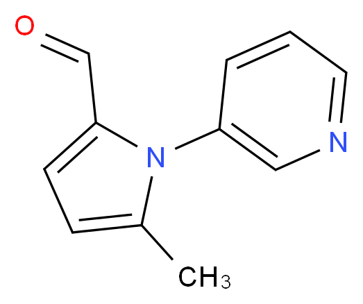 5-methyl-1-(pyridin-3-yl)-1H-pyrrole-2-carbaldehyde_分子结构_CAS_931985-65-8