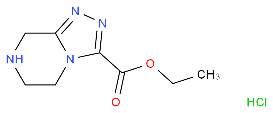 Ethyl 5,6,7,8-tetrahydro[1,2,4]triazolo[4,3-a]pyrazine-3-carboxylate hydrochloride_分子结构_CAS_723286-68-8)