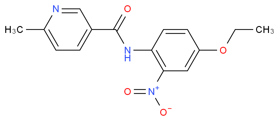 N-(4-ethoxy-2-nitrophenyl)-6-methylpyridine-3-carboxamide_分子结构_CAS_352228-58-1