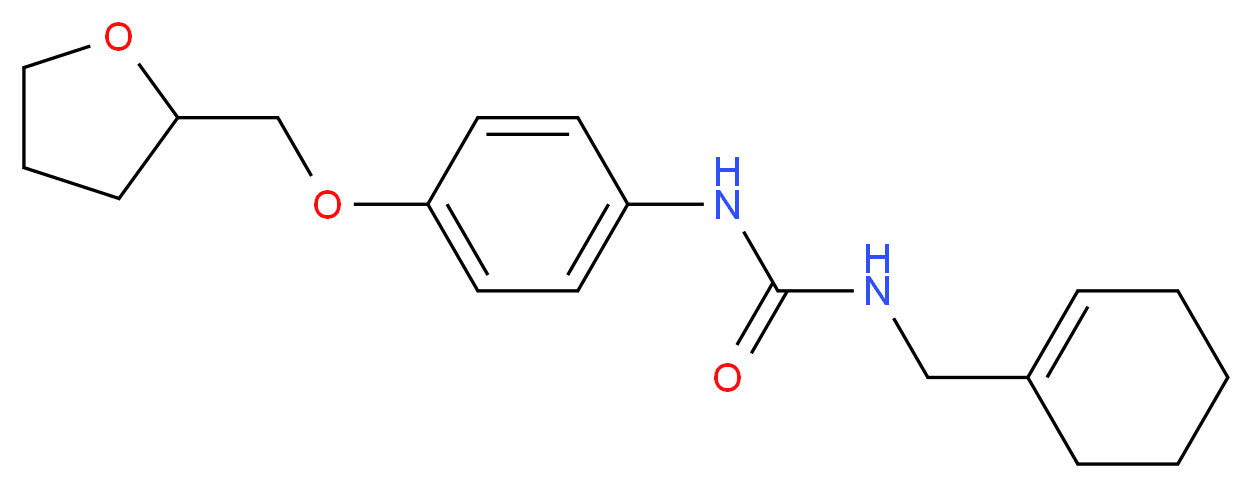 N-(cyclohex-1-en-1-ylmethyl)-N'-[4-(tetrahydrofuran-2-ylmethoxy)phenyl]urea_分子结构_CAS_)