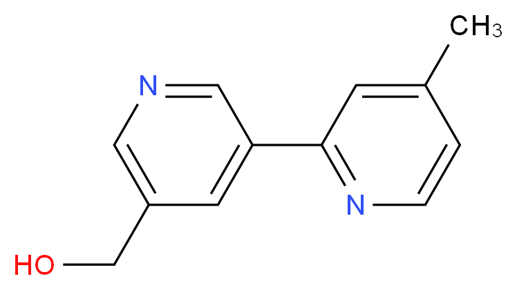 [5-(4-methylpyridin-2-yl)pyridin-3-yl]methanol_分子结构_CAS_1346686-69-8