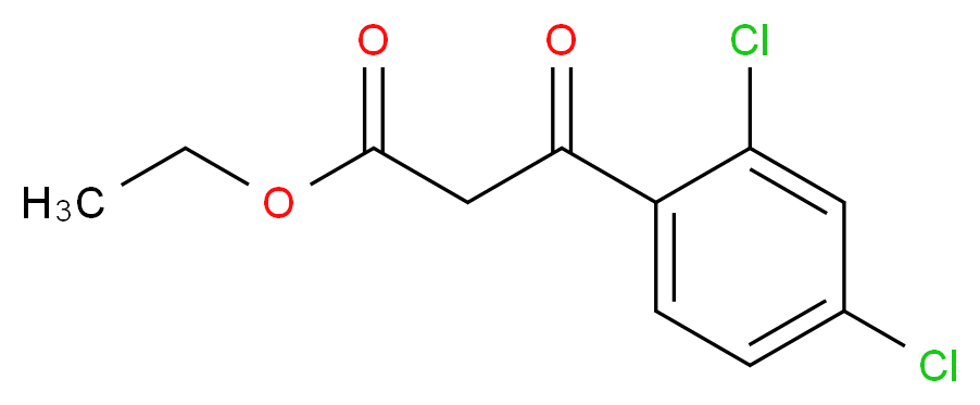 Ethyl 3-(2,4-dichlorophenyl)-3-oxopropanoate_分子结构_CAS_60868-41-9)