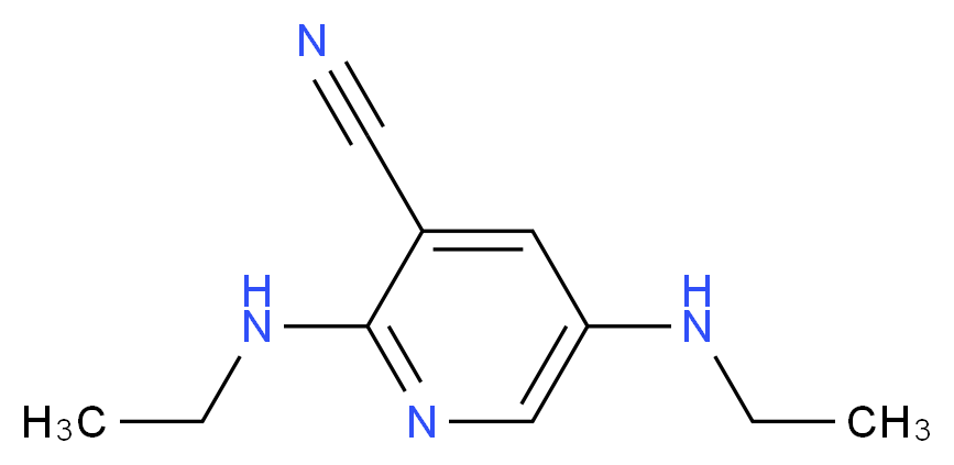 2,5-Bis(ethylaMino)nicotinonitrile_分子结构_CAS_1346809-31-1)