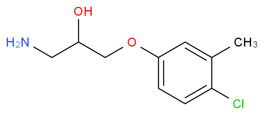 1-amino-3-(4-chloro-3-methylphenoxy)propan-2-ol_分子结构_CAS_71954-32-0