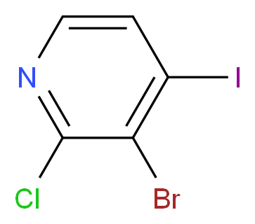 3-BroMo-2-chloro-4-iodopyridine_分子结构_CAS_884494-53-5)