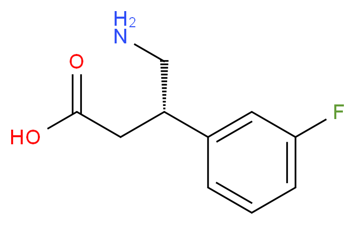 (3S)-4-amino-3-(3-fluorophenyl)butanoic acid_分子结构_CAS_1260619-15-5