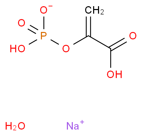 sodium 2-(hydrogen phosphonatooxy)prop-2-enoic acid hydrate_分子结构_CAS_53823-68-0(anhydrous)